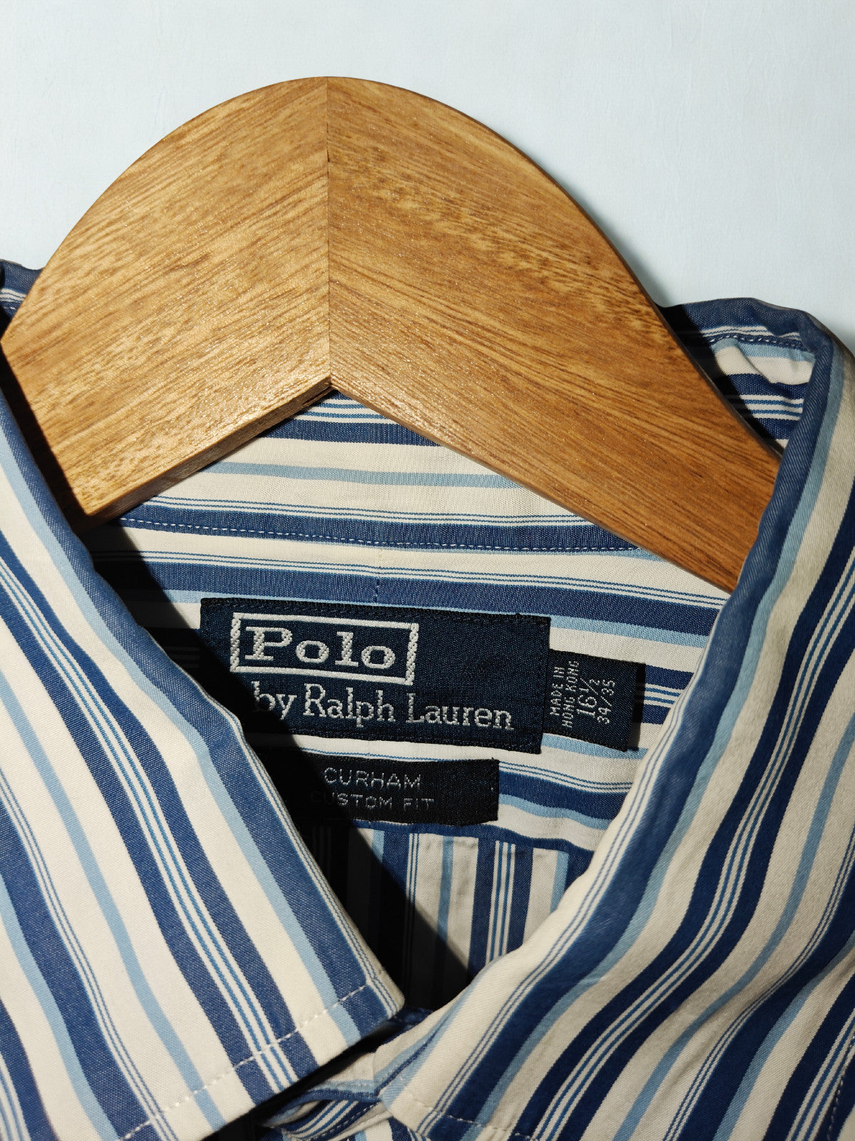 Polo by Ralph Lauren Durham Fit Striped Shirt Blue/White Size 16 ½ 34/35 M