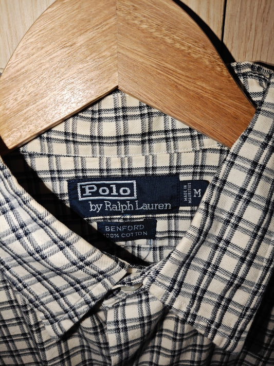Polo Ralph Lauren Benford Plaid Shirt – Long Sleeve – 100% Cotton – Size M
