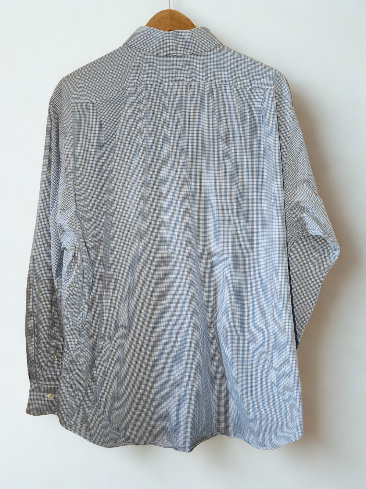 Polo Ralph Lauren Men’s Classic Fit Blue Micro-Check Shirt Size 16.5 (Approx