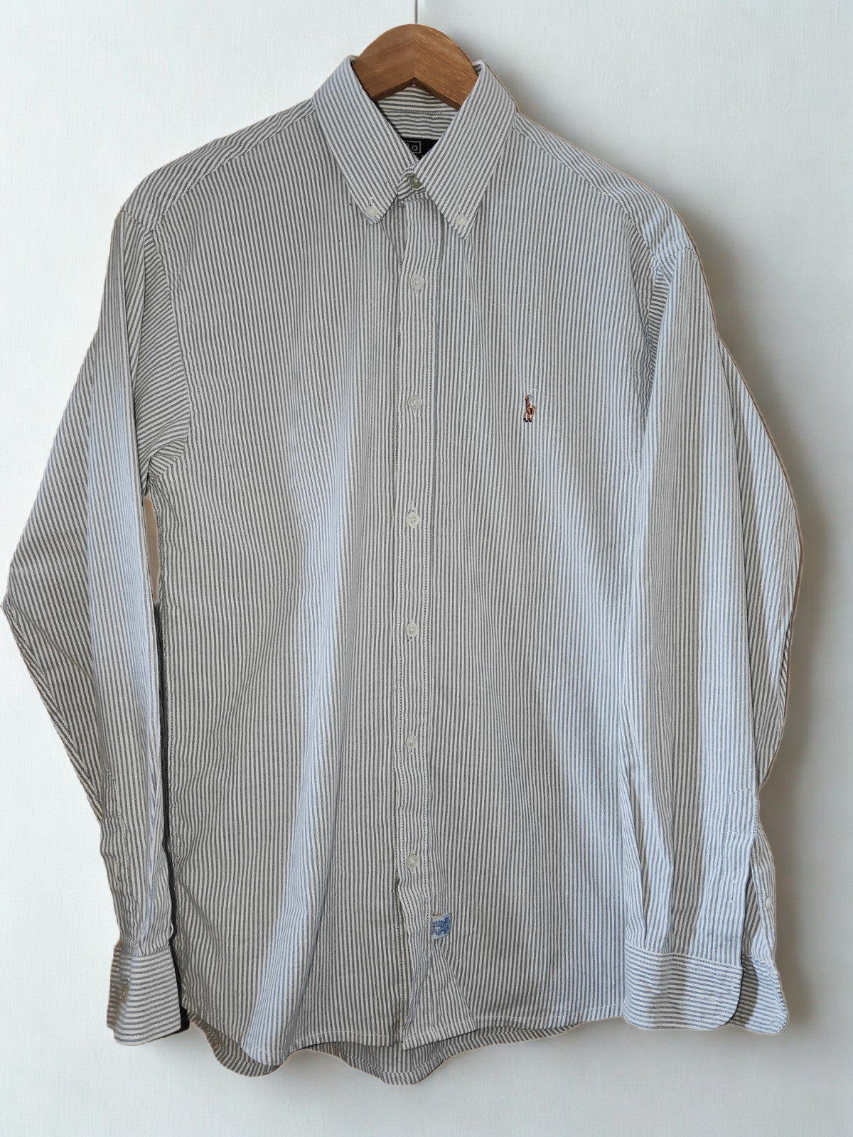 Polo Ralph Lauren Men’s Dress Shirt 15.5 (Approx S/M) Blue White Striped