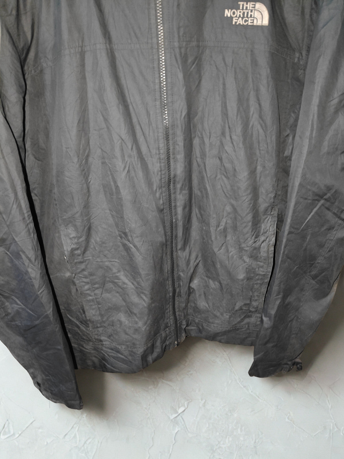 The North Face Black Windbreaker Jacket Men's Large Lightweight Full Zip