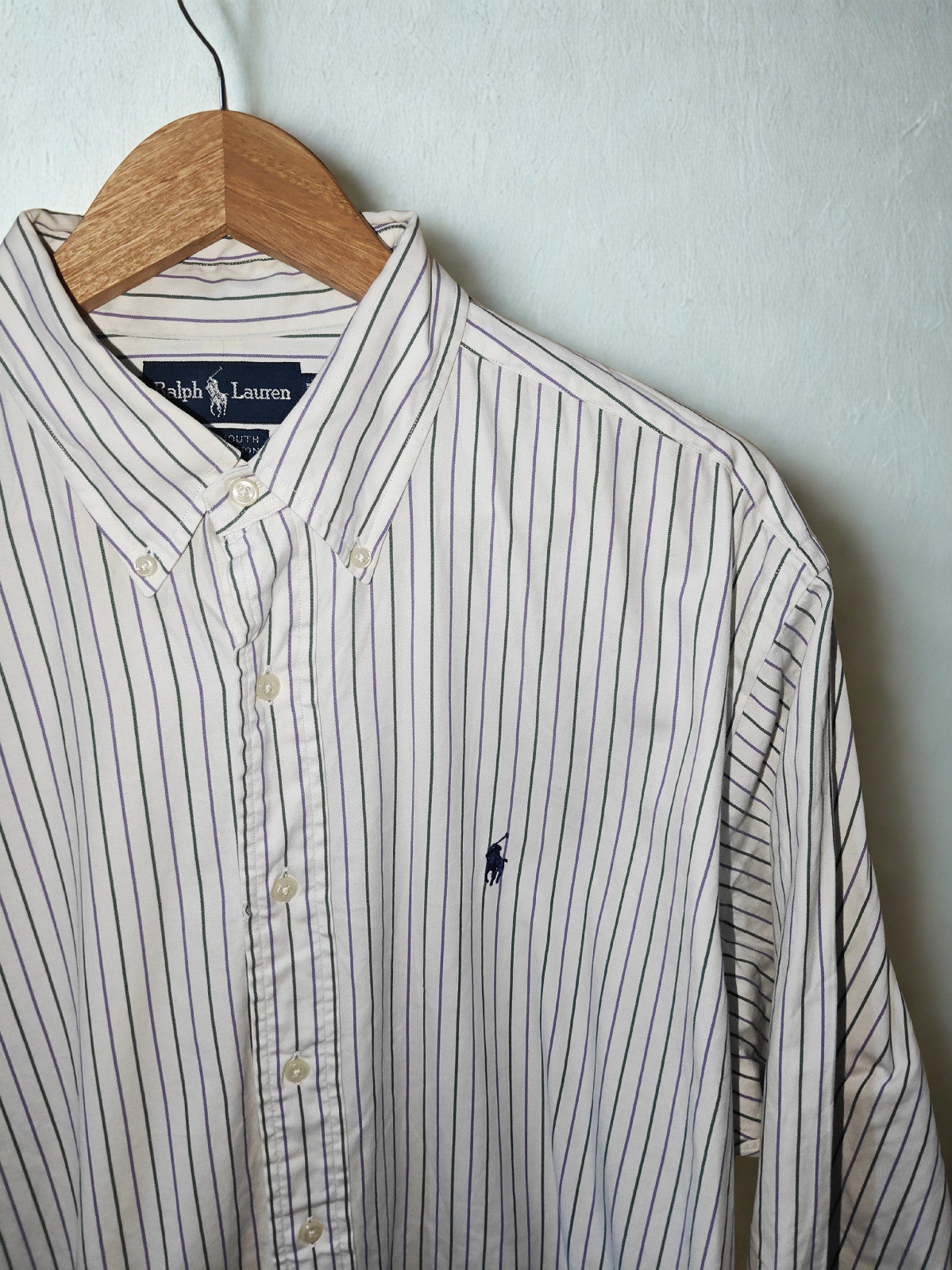 Ralph Lauren Yarmouth 100% Cotton Striped Shirt Men’s Size 17 32/33 Large L