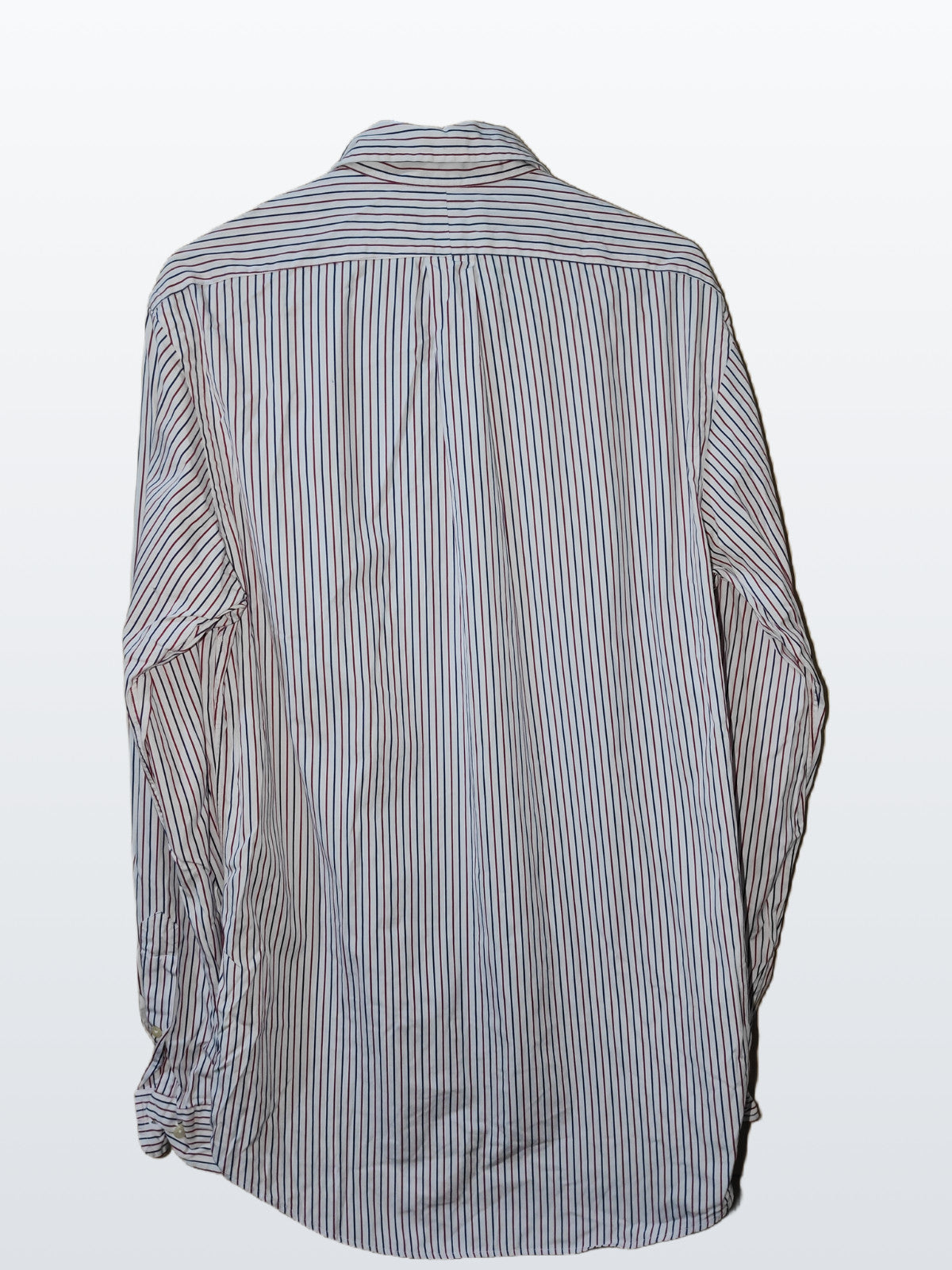 Ralph Lauren Men’s Shirt Custom Fit Striped Red Blue White Size M 15.5