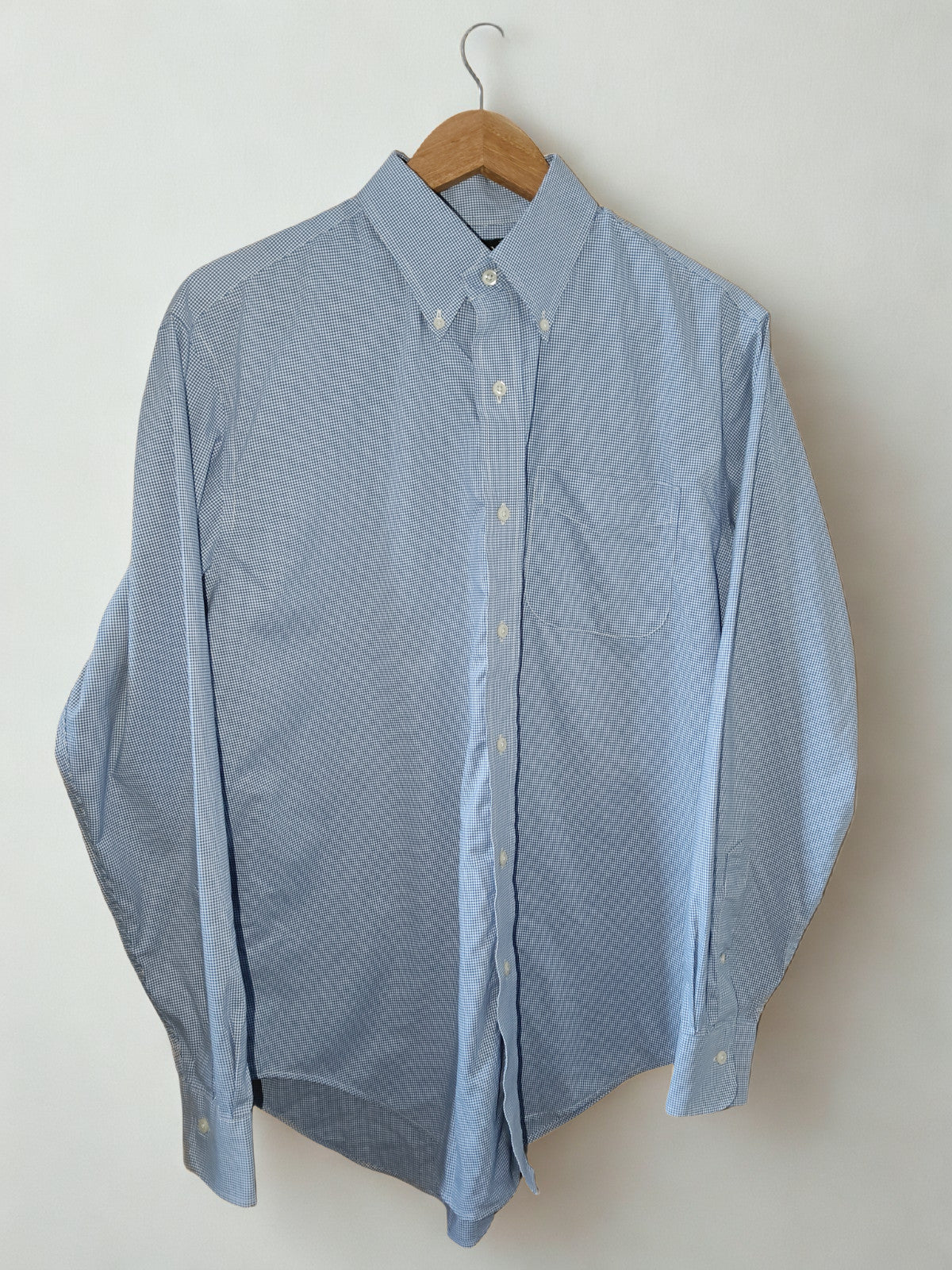 Lauren Ralph Lauren Classic Fit Blue Micro-Check Shirt – Size 16 34/35