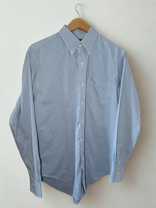 Lauren Ralph Lauren Classic Fit Blue Micro-Check Shirt – Size 16 34/35