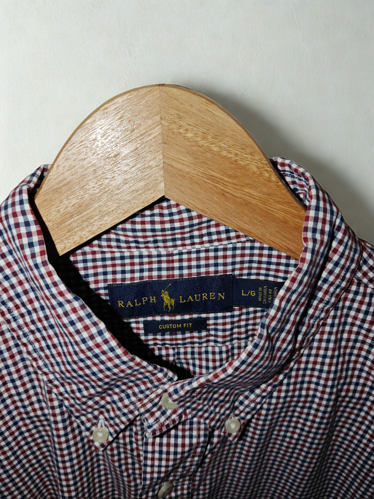 Ralph Lauren Custom Fit Checkered Shirt – Size L