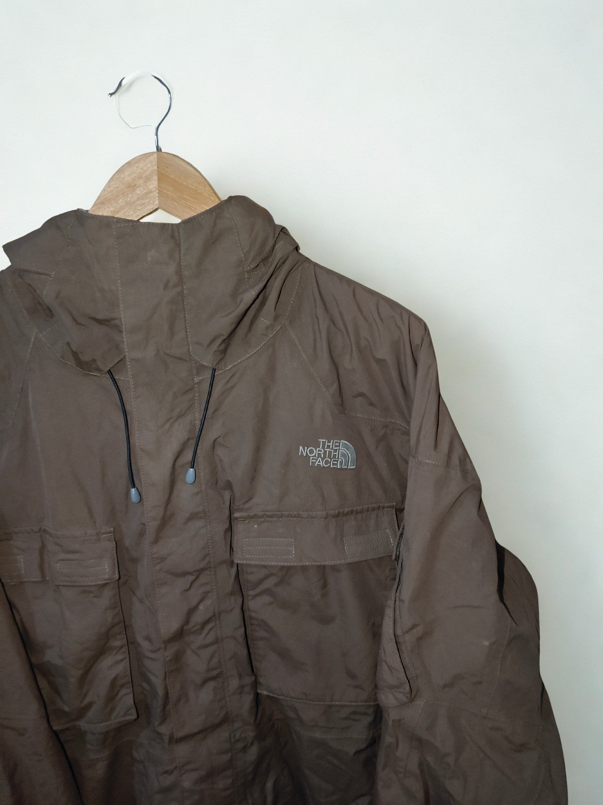 The North Face Brown Four-Pocket Outdoor Jacket Men’s Large Hooded Utility