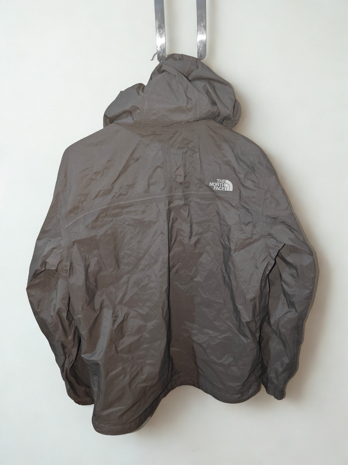 The North Face Men's Small Brown HyVent Waterproof Hooded Jacket Mesh Lined