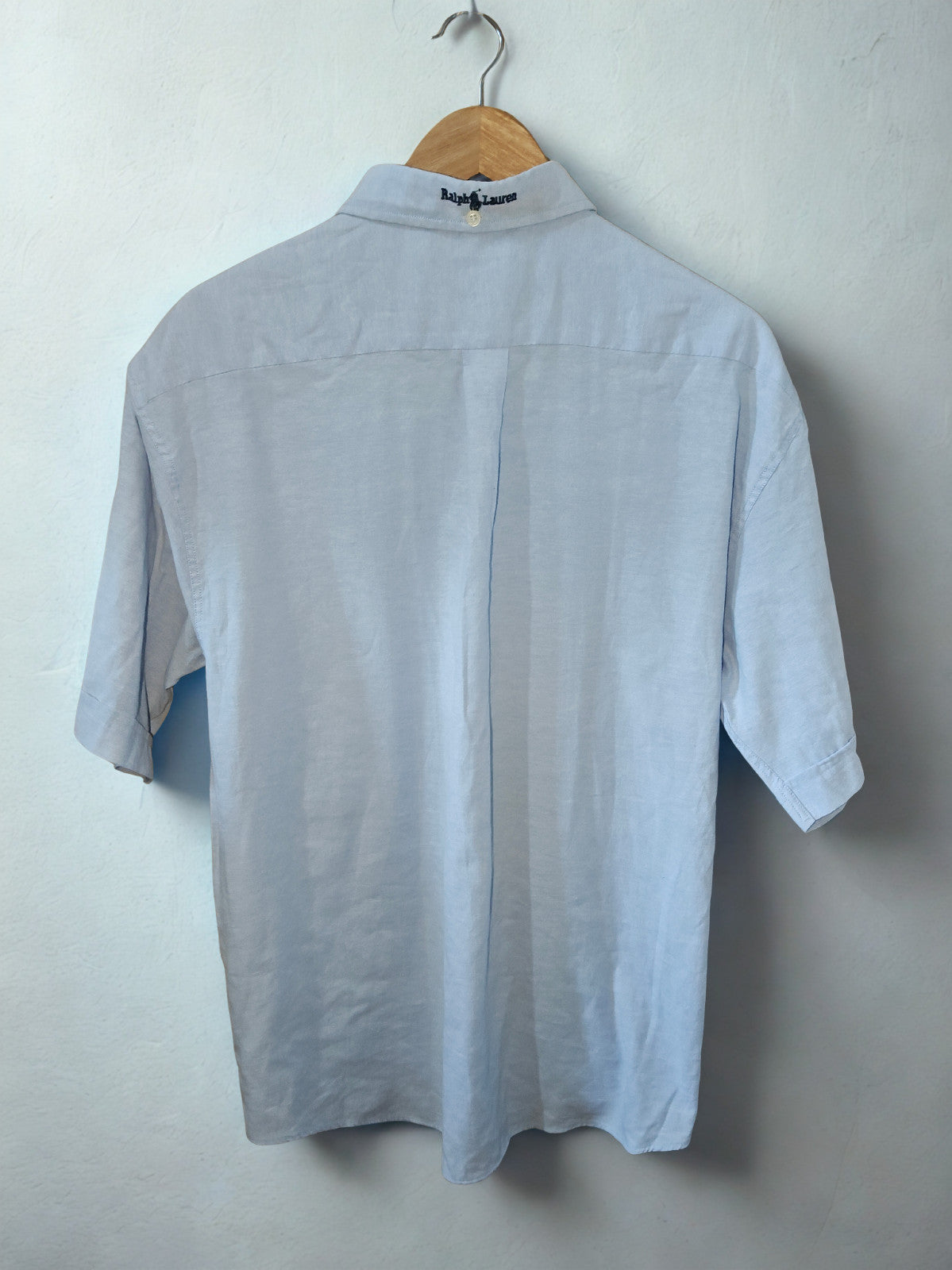 Polo Ralph Lauren Men’s Short Sleeve Button-Down Oxford Shirt Light Blue Size