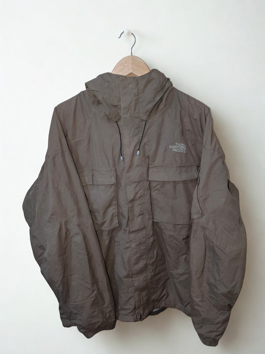 The North Face Brown Four-Pocket Outdoor Jacket Men’s Large Hooded Utility