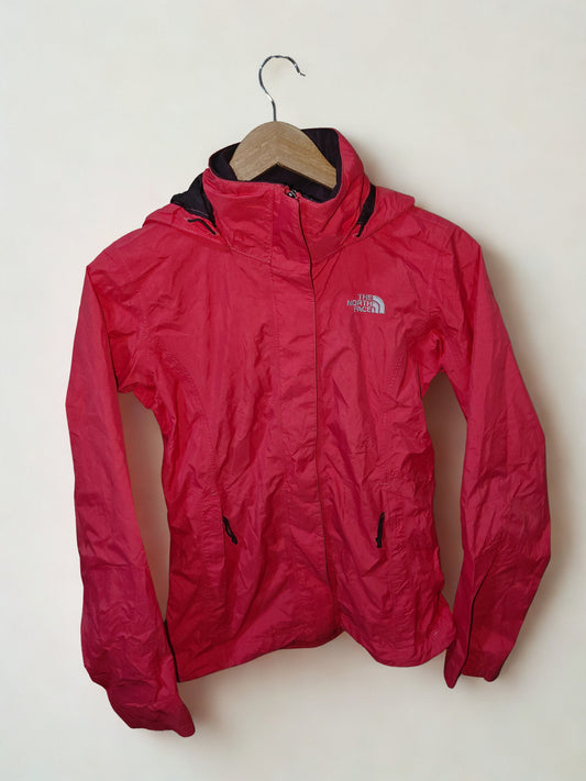 The North Face Women's XS Red HyVent Waterproof Rain Jacket Hooded Shell