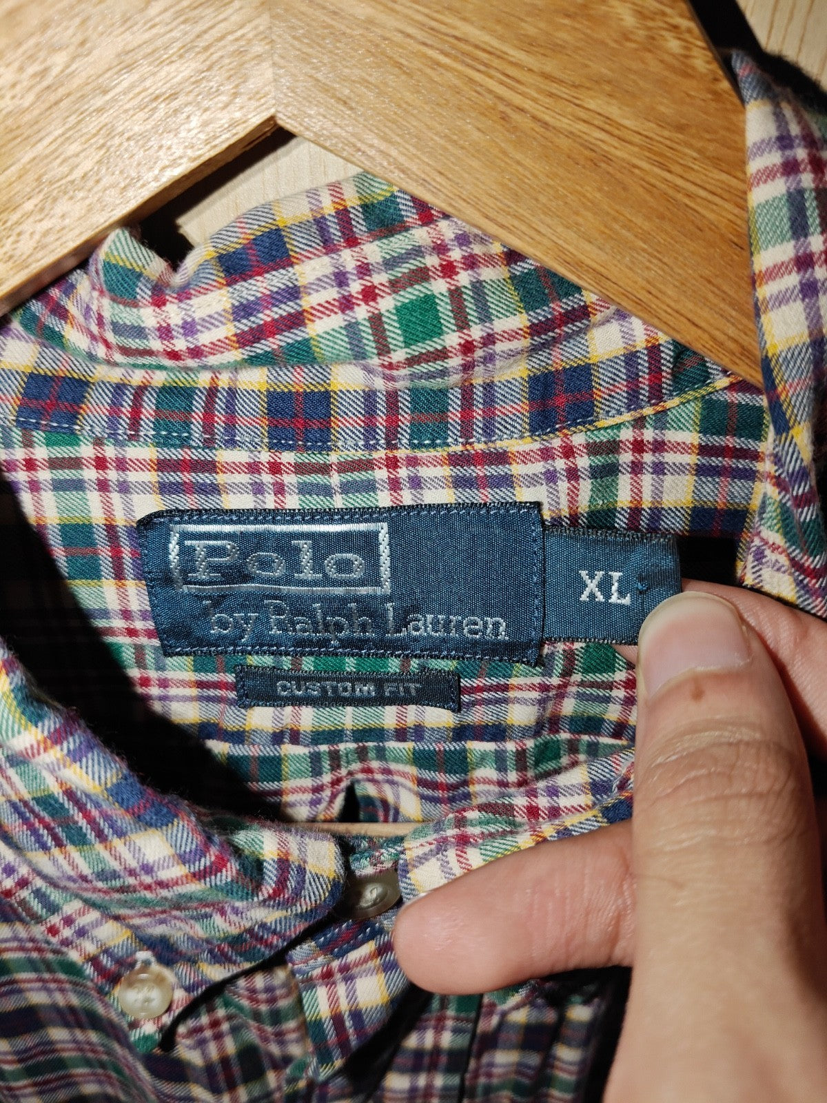 Polo Ralph Lauren Custom Fit Plaid Button-Down Shirt – Size XL