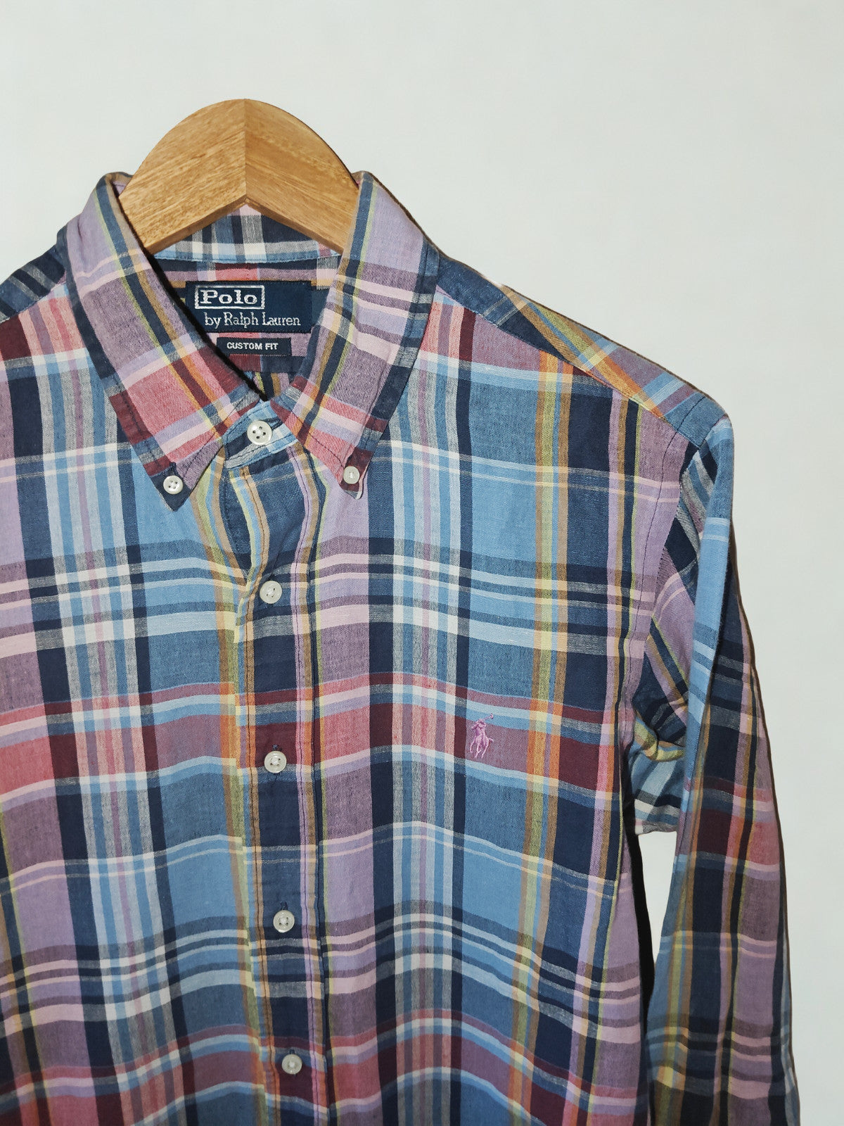 Polo Ralph Lauren Custom Fit Madras Plaid Long Sleeve Shirt – Size M