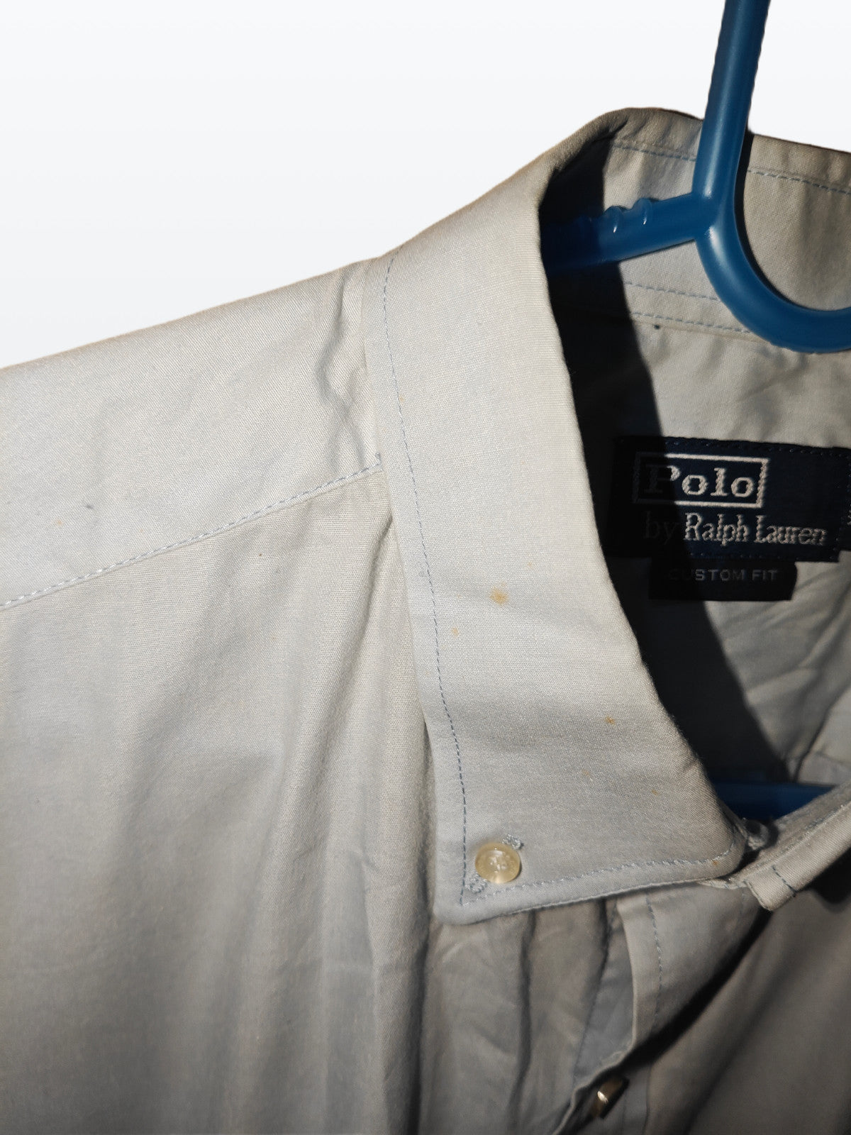 Polo Ralph Lauren Men’s Shirt XXL 2XL Custom Fit Big Pony Logo Light Blue