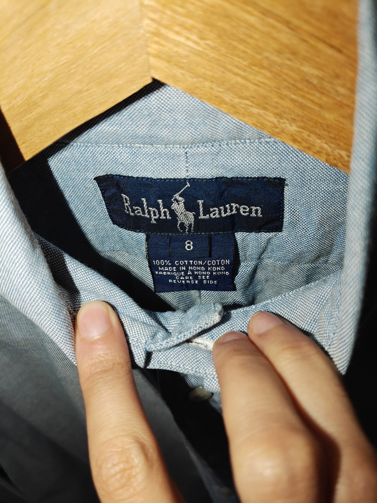 Ralph Lauren Men’s Light Blue Oxford Shirt Size 8 (Approx S/M)  Button Down