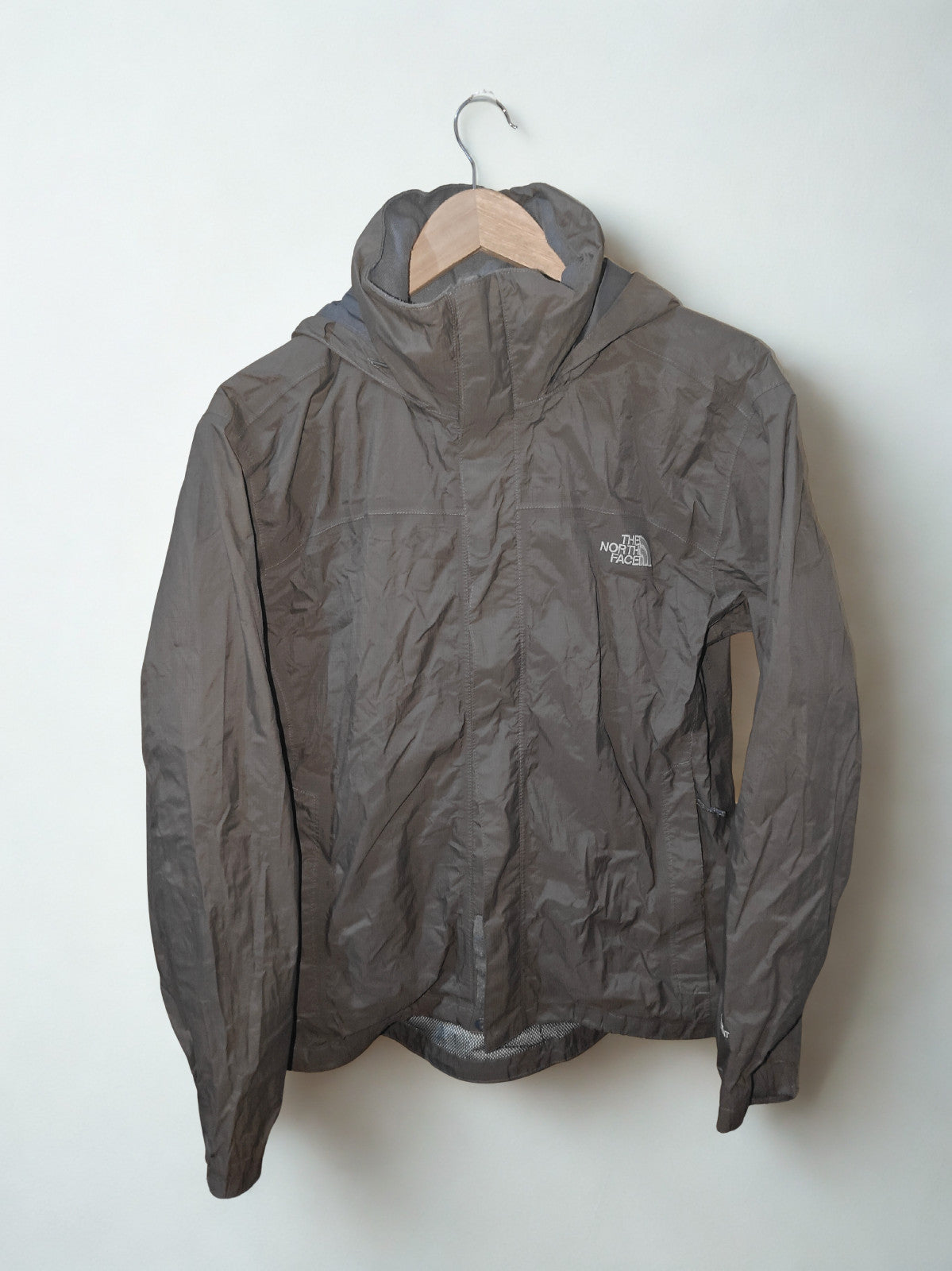 The North Face Men's Small Brown HyVent Waterproof Hooded Jacket Mesh Lined