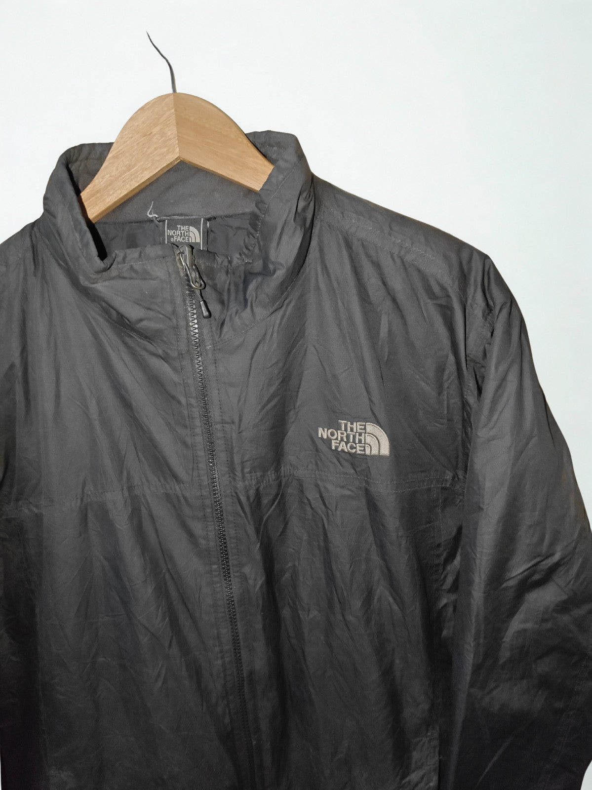 The North Face Black Windbreaker Jacket Men's Large Lightweight Full Zip