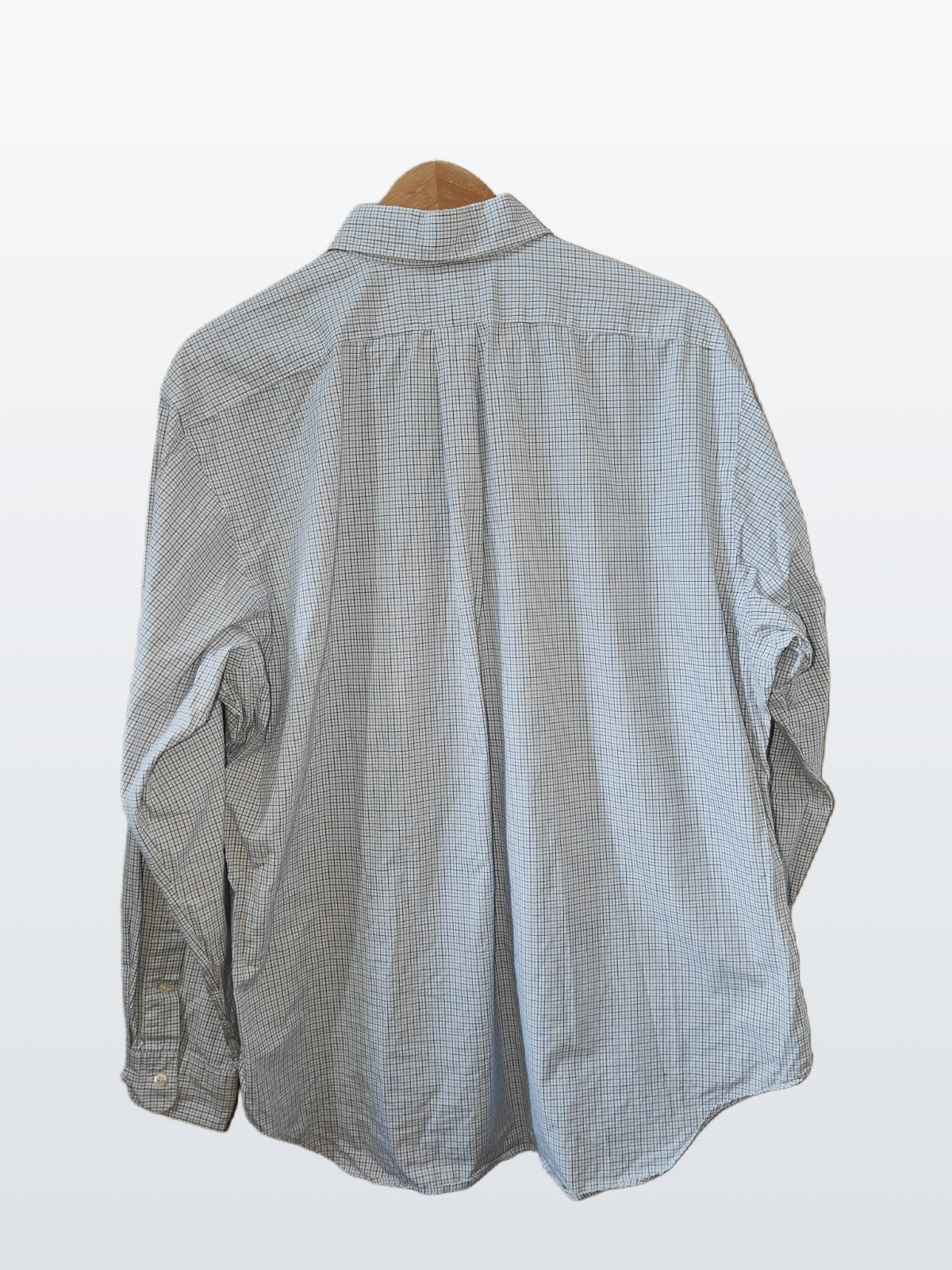 Ralph Lauren Men’s Shirt XL 17.5 Classic Fit Blue Check Long Sleeve