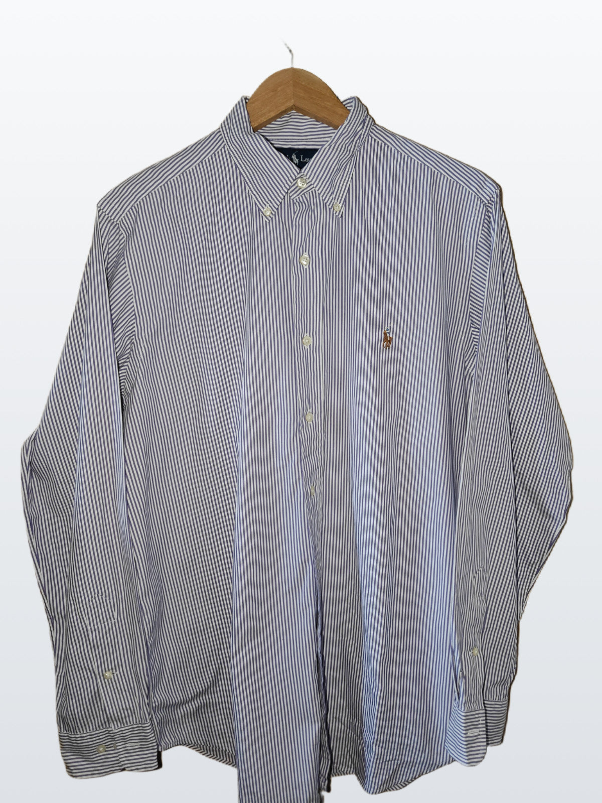 Ralph Lauren Classic Fit Striped Button-Down Shirt – Size 16 34/35 (Large)