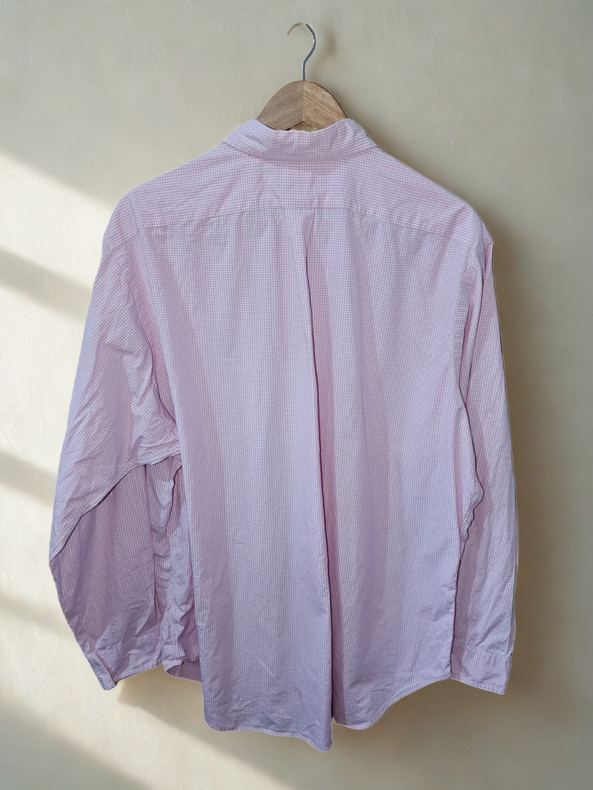 Ralph Lauren Men’s Classic Fit Pink Check Shirt Long Sleeve Size 17.5 34/35