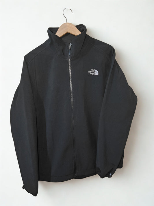 The North Face Men's Large Black Softshell Jacket Full Zip Windproof Stretch