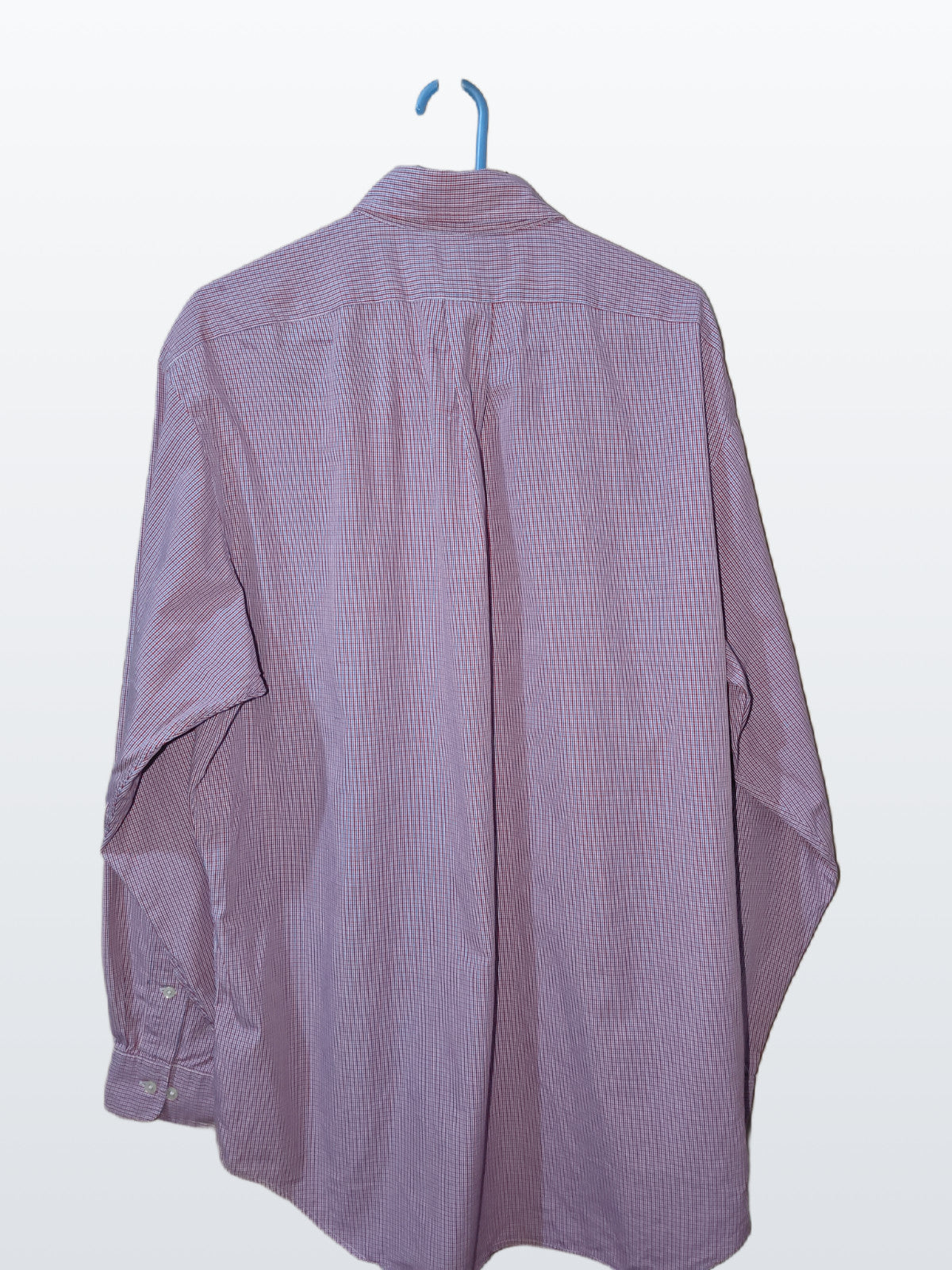 Ralph Lauren Yarmouth Shirt Men’s 16 34/35 L Large Red Blue Micro Check Button