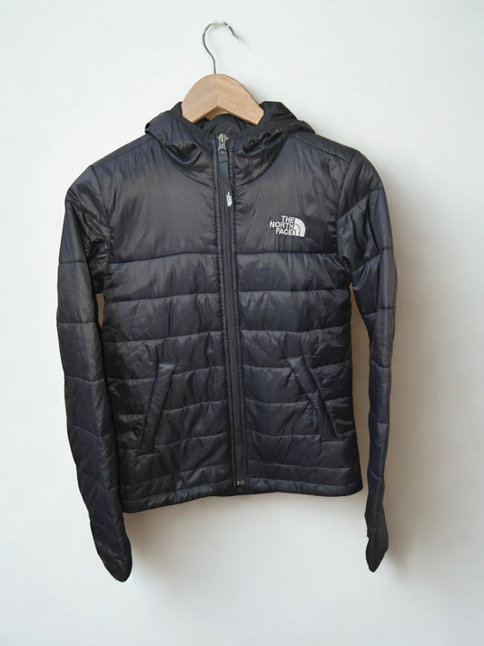 The North Face Women's XS Black Synthetic Puffer Hooded Jacket Lightweight
