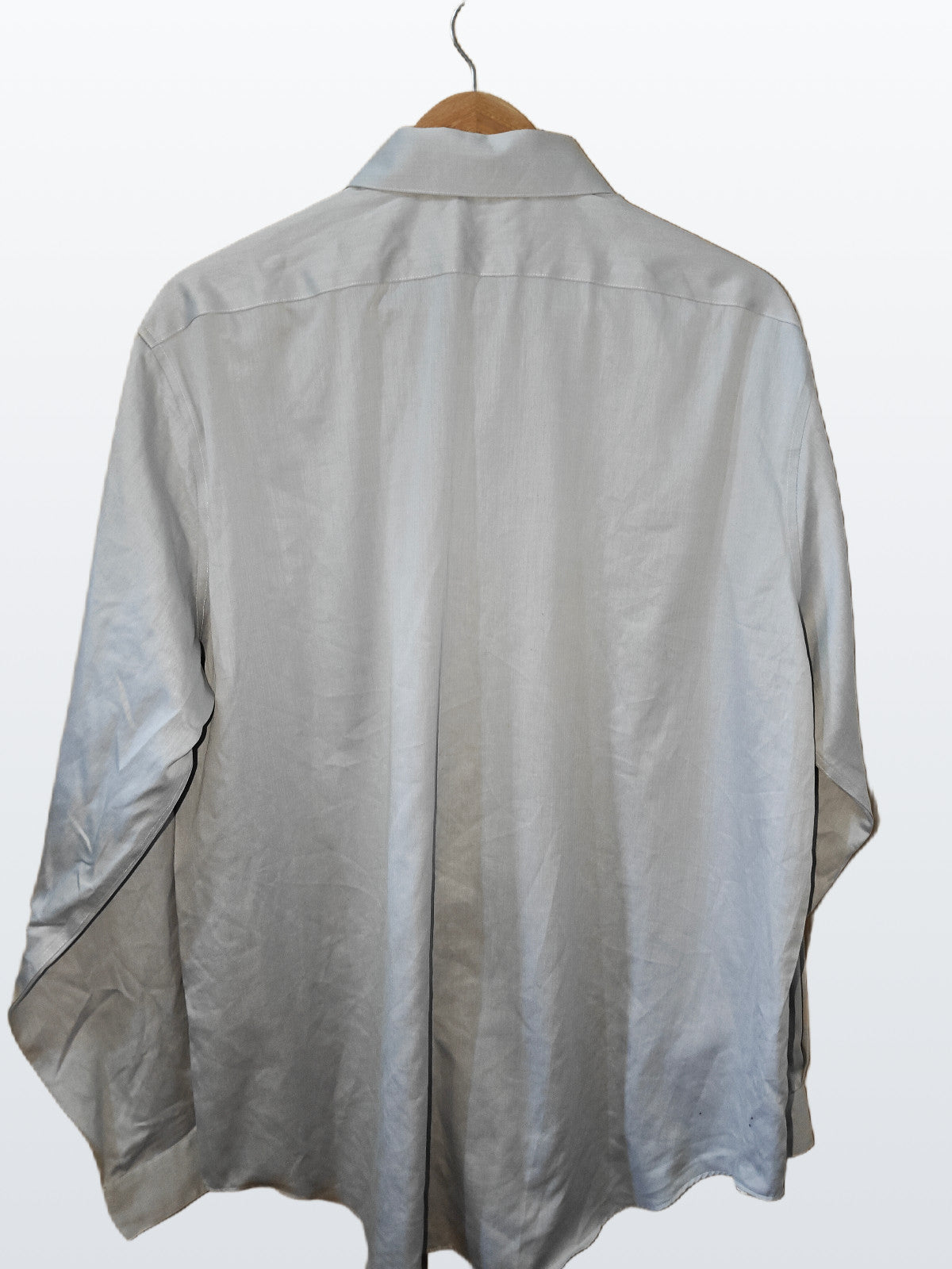 Calvin Klein Men’s Slim Fit Shirt Gray Long Sleeve Size 17.5 34/35 (XL)