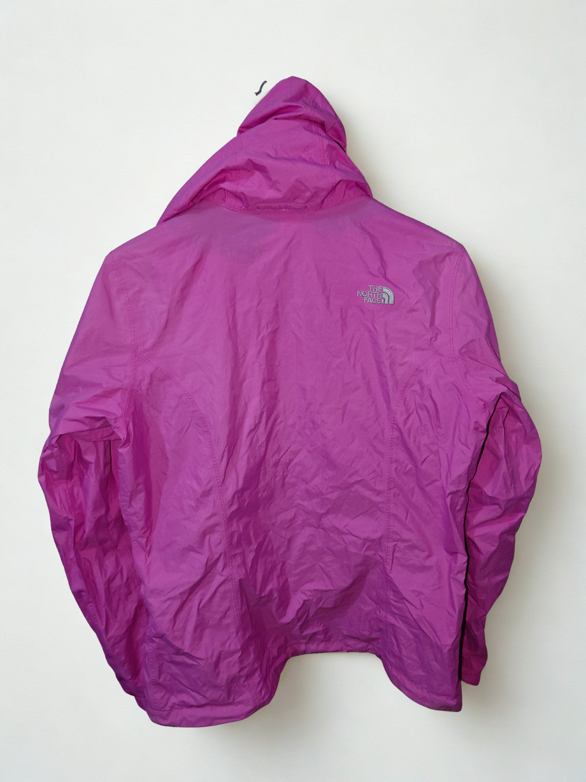 The North Face HyVent Pink Hooded Rain Jacket Women's Large Waterproof Shell
