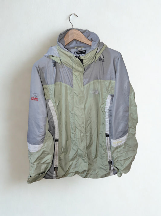 The North Face Summit Series HyVent Green/Grey Softshell Jacket Women’s Large