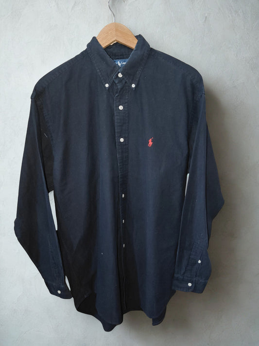 Ralph Lauren Blake Men’s Long Sleeve Button-Down Shirt Black 100% Cotton Size