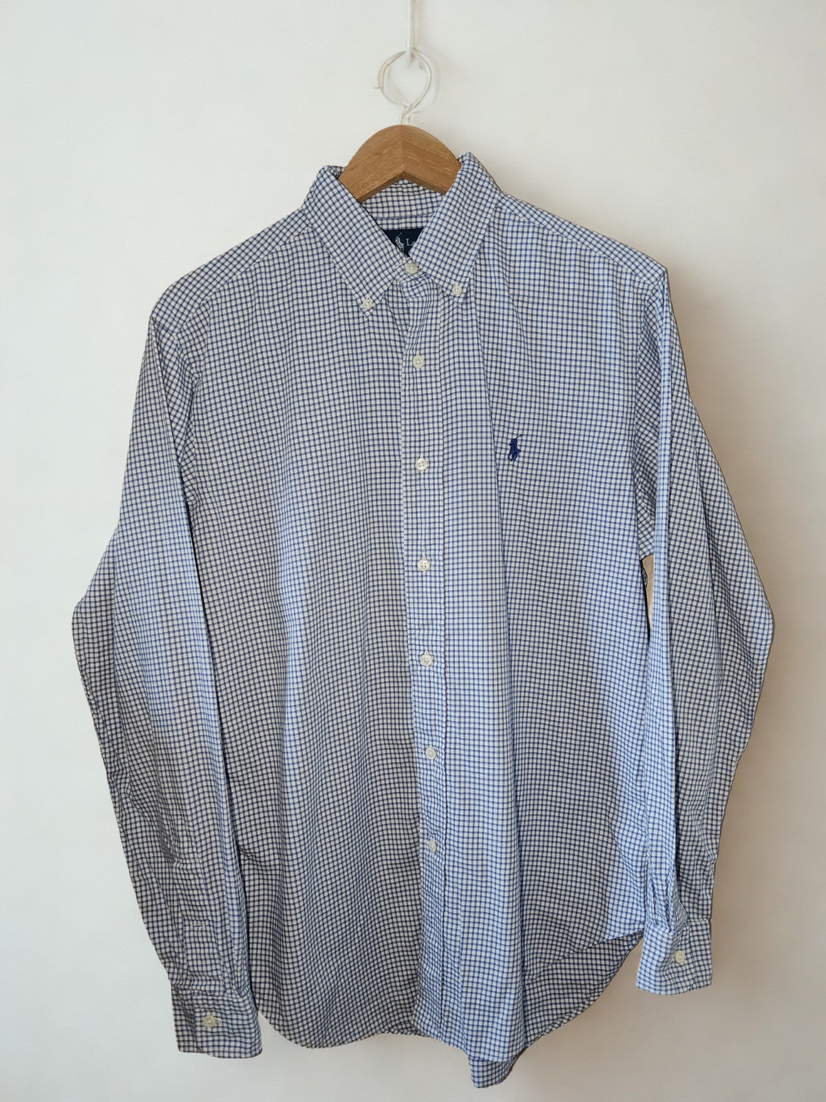 Polo Ralph Lauren Classic Fit Blue Micro-Check Shirt – Size 16.5 (XL)