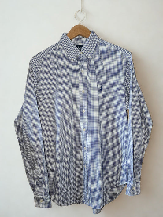 Polo Ralph Lauren Classic Fit Blue Micro-Check Shirt – Size 16.5 (XL)