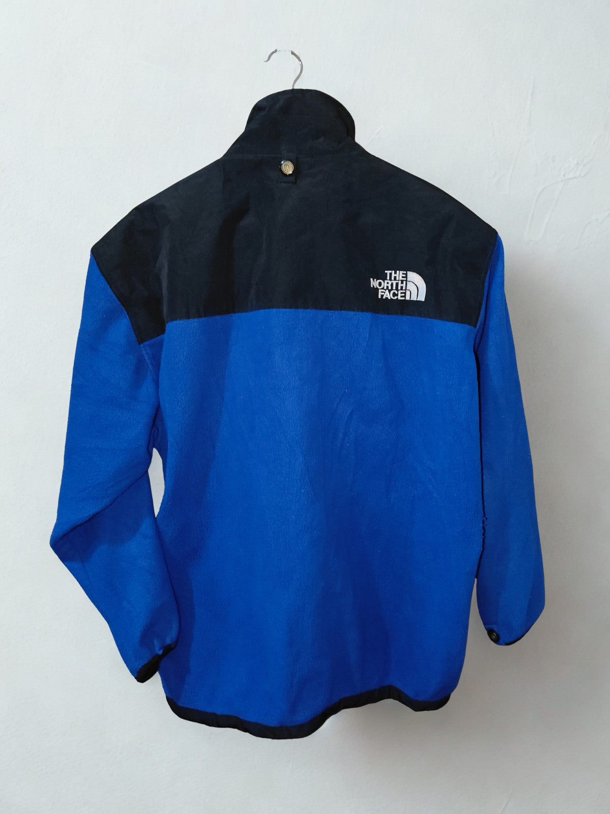 The North Face Blue &amp; Black Fleece Jacket Men's Large Vintage Full Zip GORE-TEX