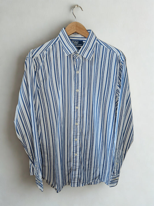 Polo by Ralph Lauren Durham Fit Striped Shirt Blue/White Size 16 ½ 34/35 M