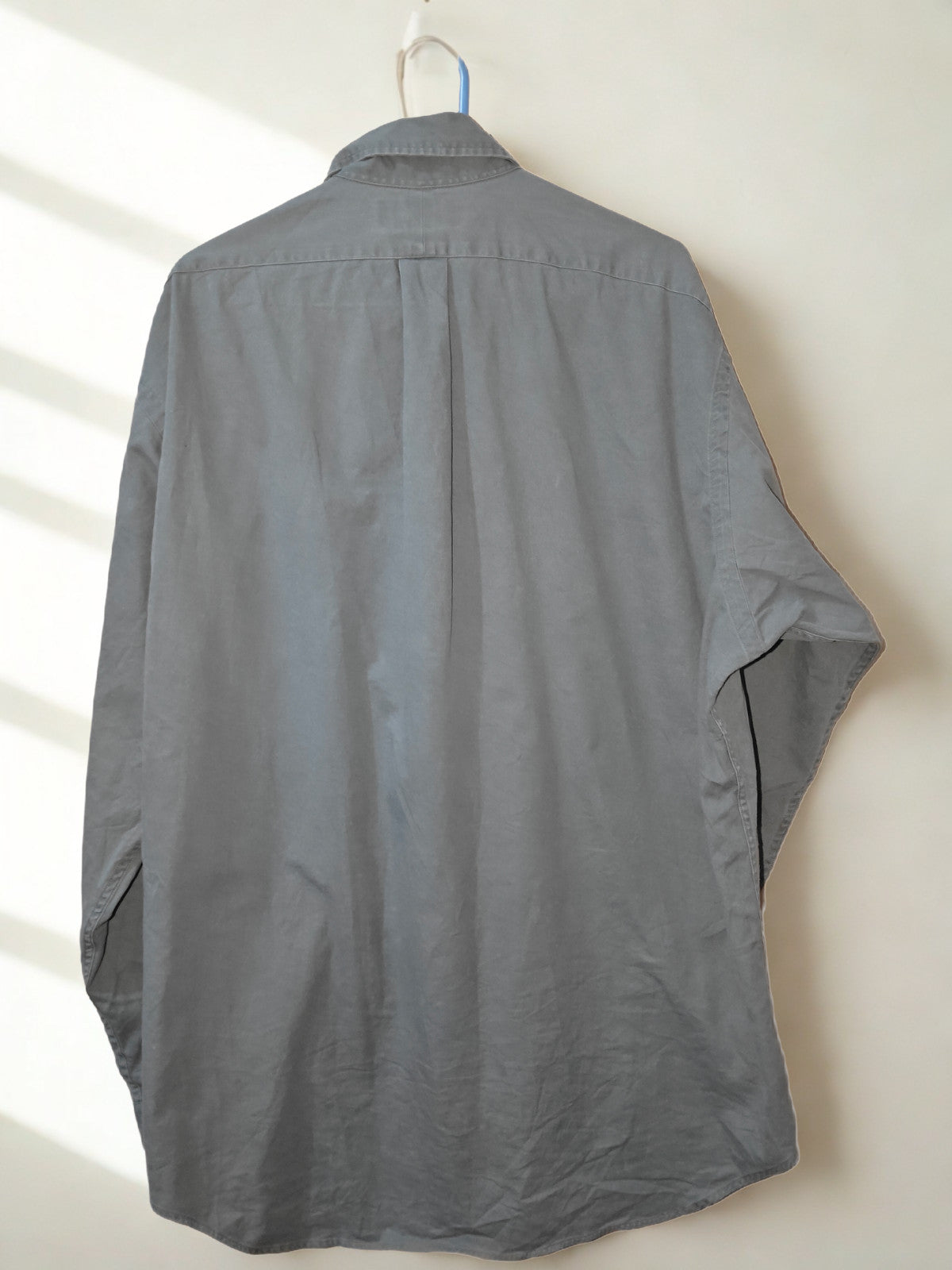 Ralph Lauren Blake Button Down Shirt Gray Long Sleeve 100% Cotton Size XL