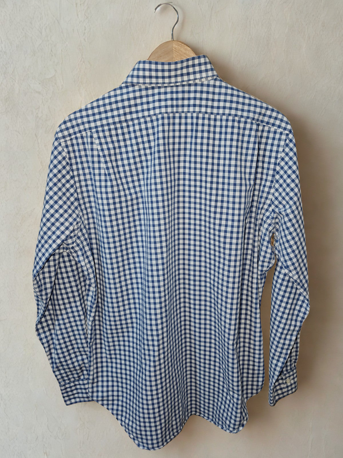Polo Ralph Lauren Men’s  Blue Gingham Check Shirt – Size 16 34/35 (Large)