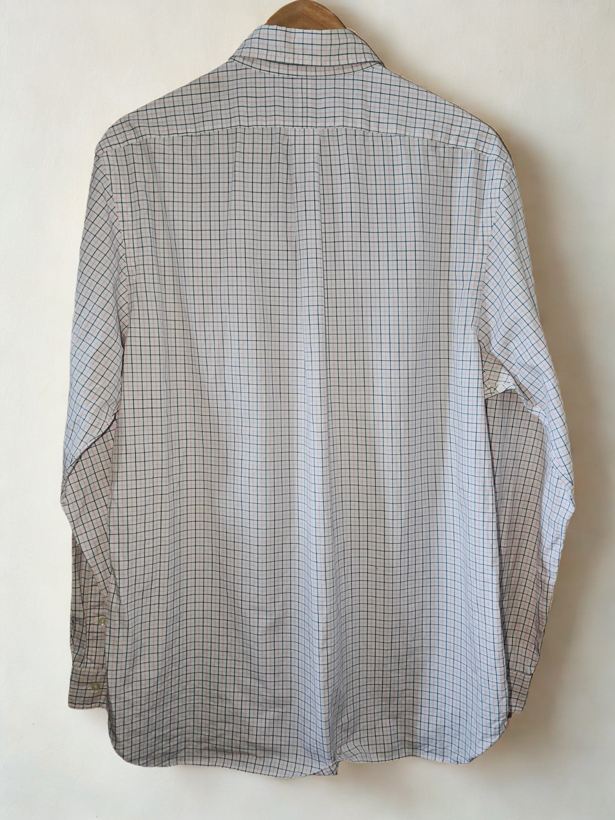 Ralph Lauren Men’s 16.5 / 42 Pink Blue Check Shirt Long Sleeve Button-Down