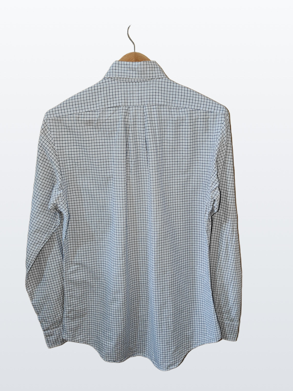 Ralph Lauren Men’s Custom Fit Shirt Blue White Check Long Sleeve Size S