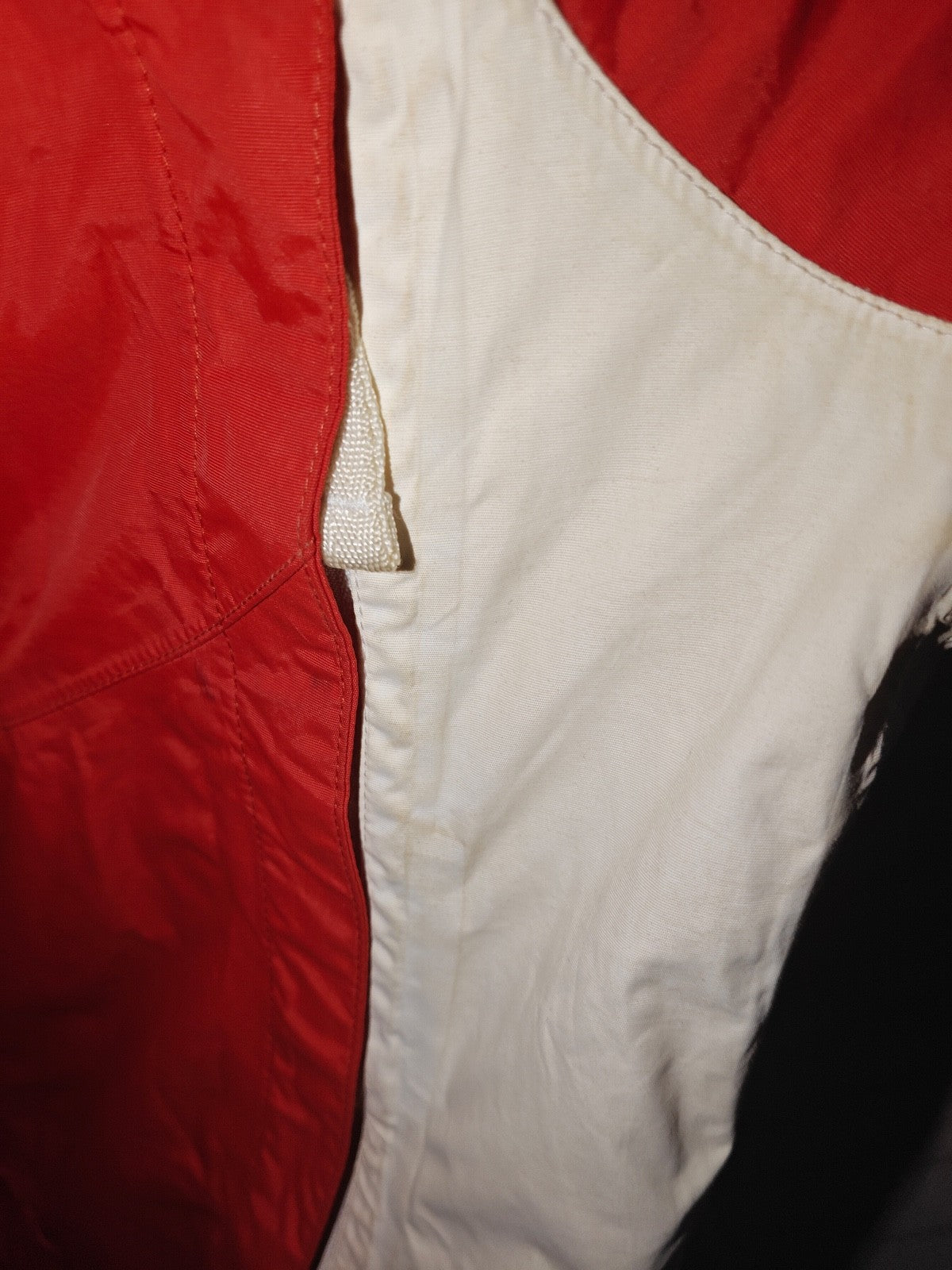 The North Face Women's HyVent Waterproof Jacket Red/White Hooded Size M