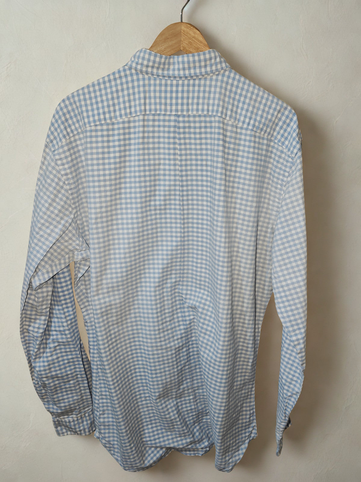 Ralph Lauren Custom Fit Men’s Long Sleeve Shirt Blue Gingham Check 2XLT Tall